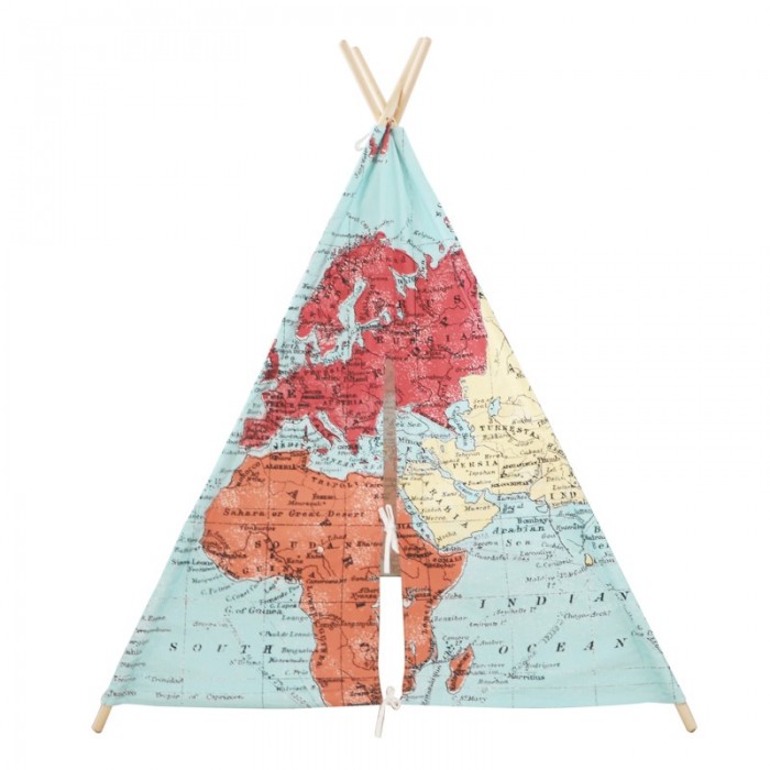 Cort mare Harta Lumii Play Tepee Multicolor Sunny